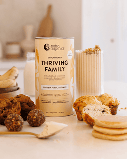 Variety of snacks made with Thriving Family Unflavoured protein powder